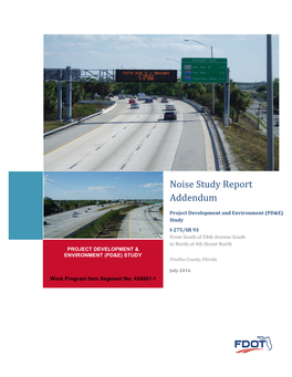 Noise Study Report Addendum