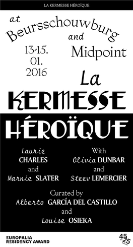 Kermesse Héroïque at Houw Urssc Bur Be and G 13-15
