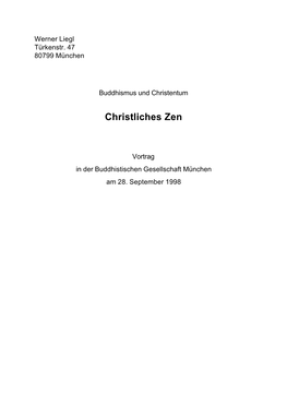 Christliches Zen