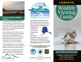 Cordova Wildlife Viewing Guide