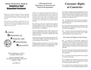 Consumer Rights at Cemeteries