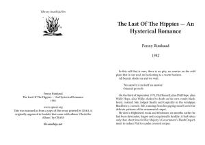 Last of the Hippies — an Hysterical Romance