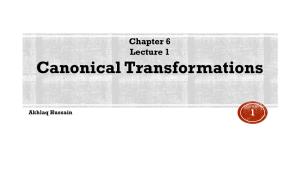 Canonical Transformations