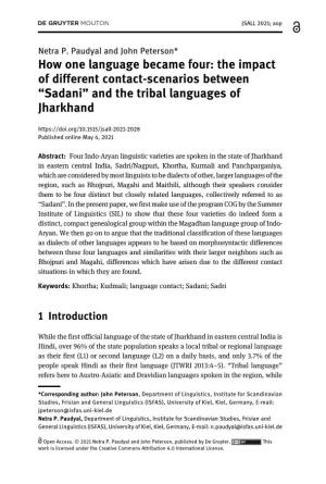 Journal of South Asian Languages and Linguistics 2(2)