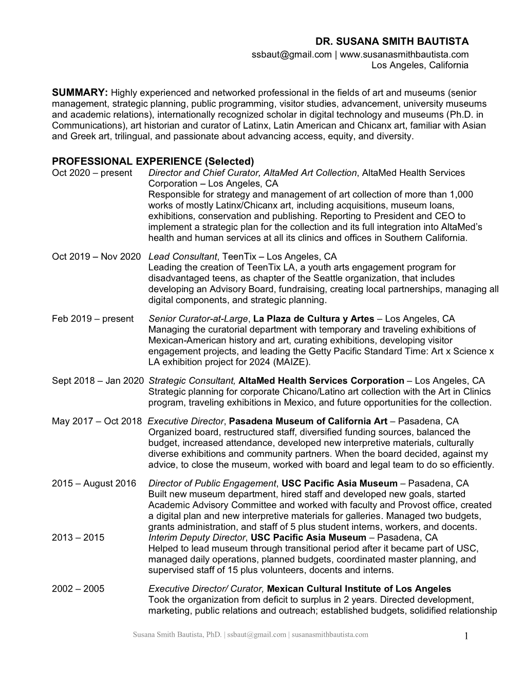 Susana Smith Bautista CV