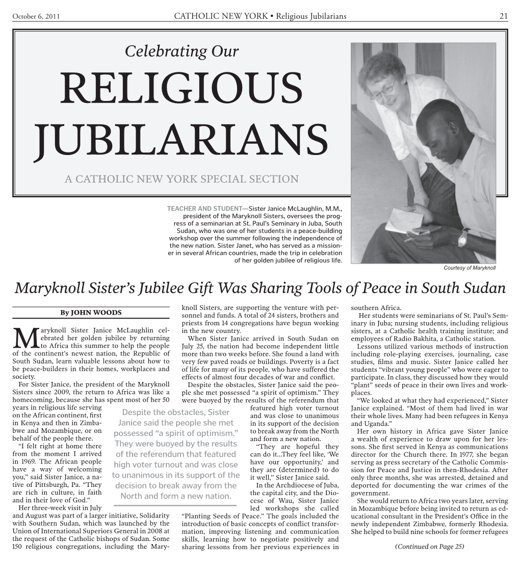 Religious Jubilarians 21