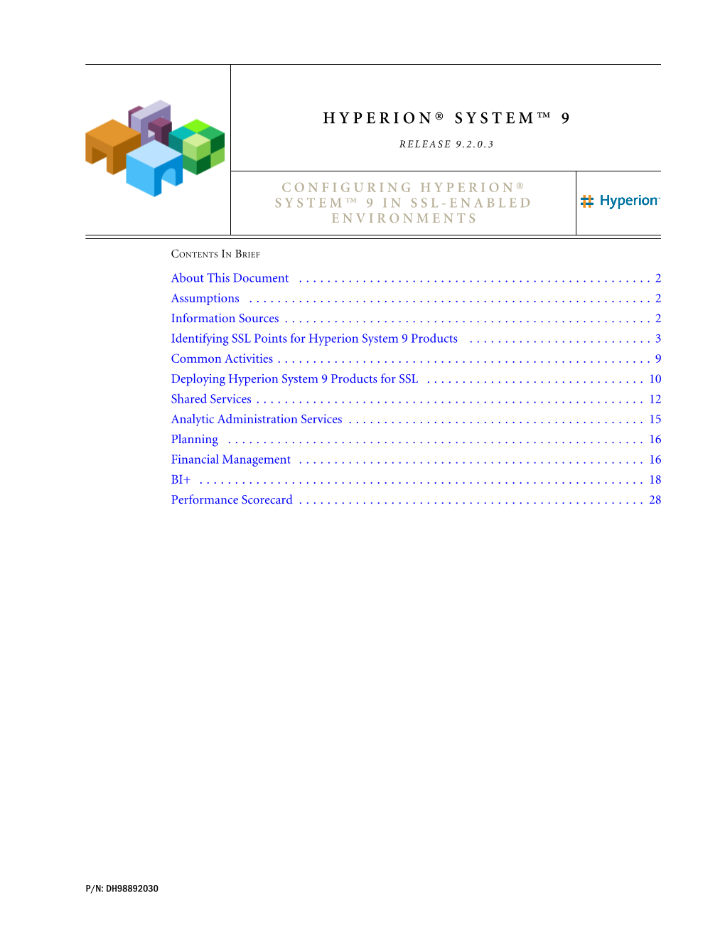 Hyperion System 9 Products