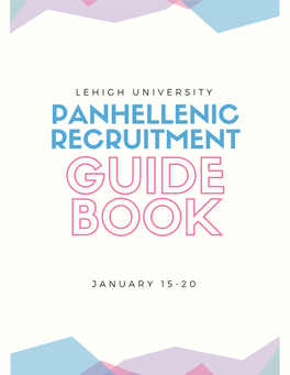 Panhellenic Recruitment Guide Book