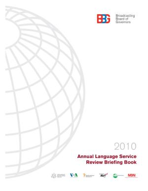 2010 Annual Language Service Review Briefing Book