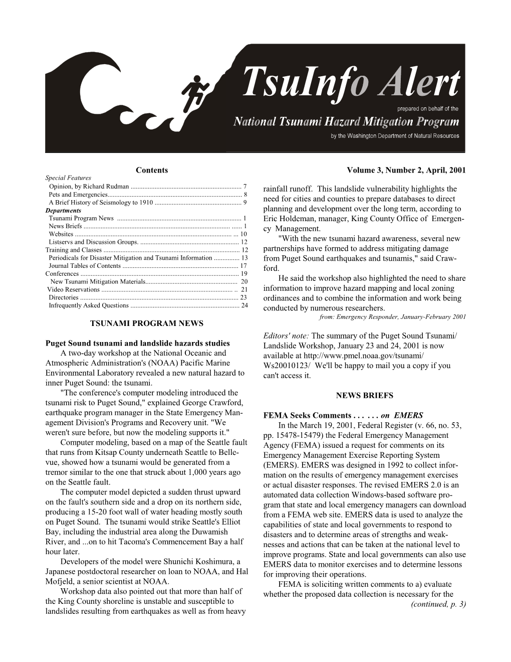 Tsuinfo Alert, April 2001