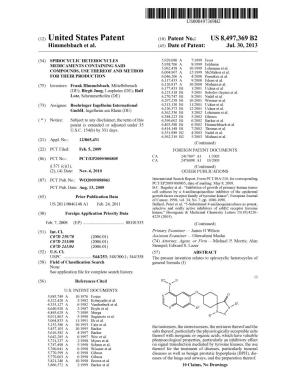 (12) United States Patent (10) Patent No.: US 8.497,369 B2 Himmelsbach Et Al