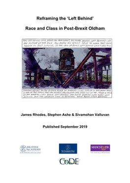 Reframing the 'Left Behind' Race and Class in Post-Brexit Oldham