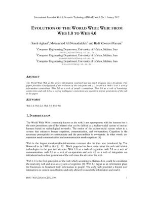 Evolution of the World Wide Web: from Web 1.0 to Web