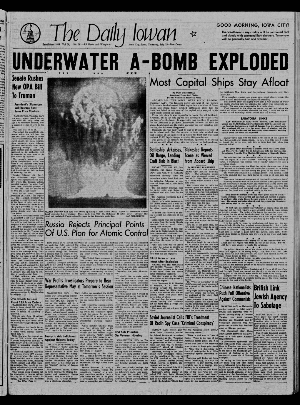 Daily Iowan (Iowa City, Iowa), 1946-07-25