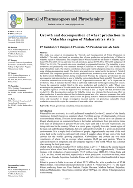Growth and Decomposition of Wheat Production in Vidarbha Region Of