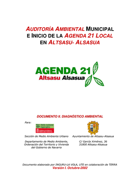 E Inicio De La Agenda 21 Local En Altsasu- Alsasua
