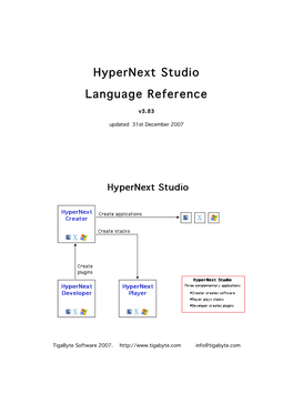 Hypernext Studio Language Reference