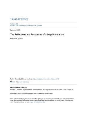 The Reflections and Responses of a Legal Contrarian