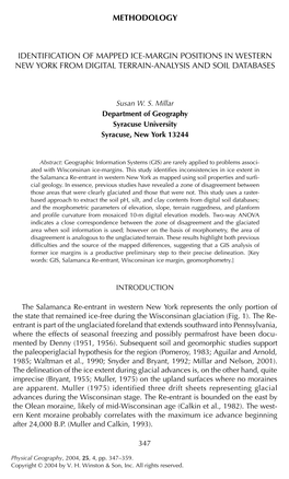 Methodology Identification of Mapped Ice-Margin