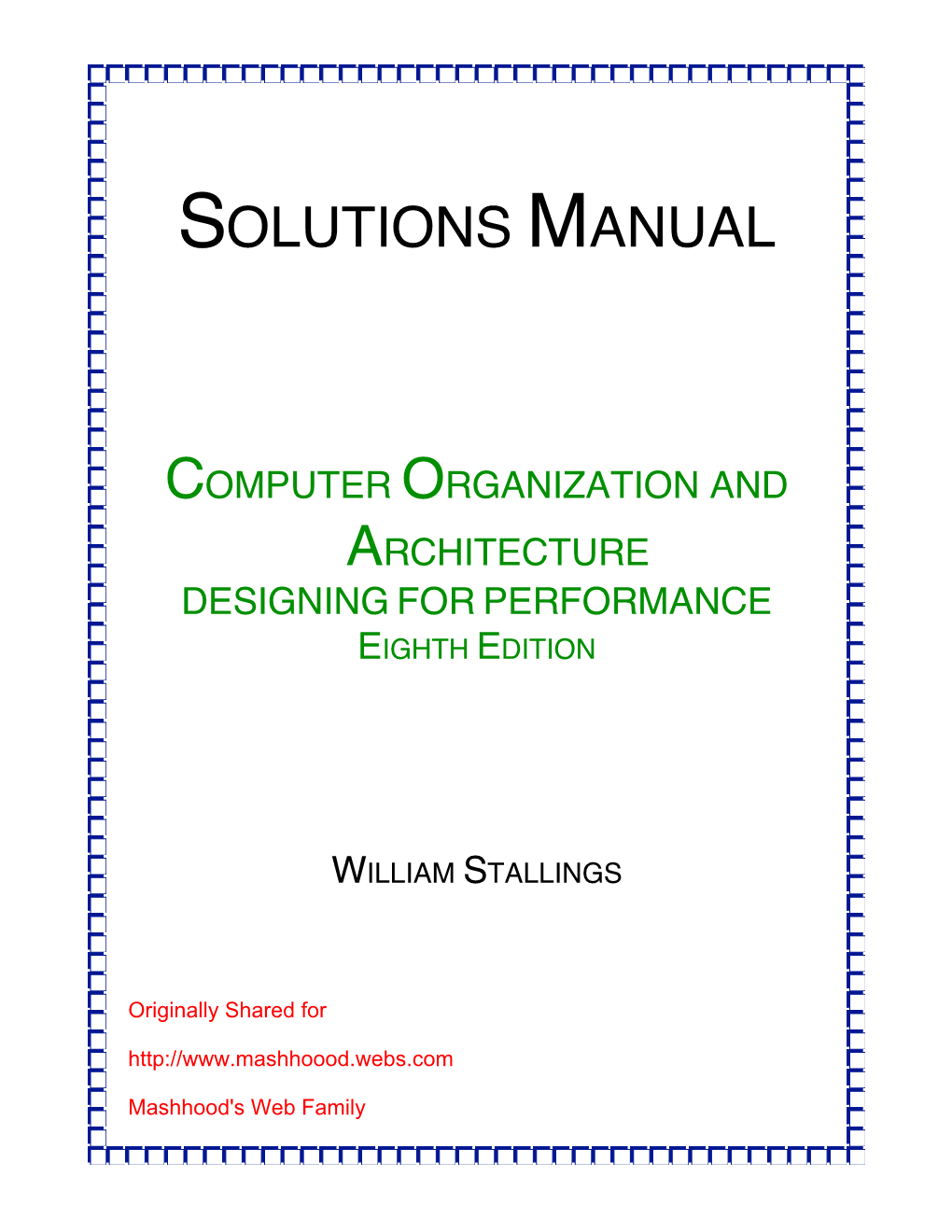 Solutions Manual