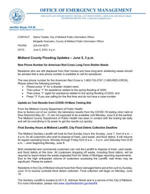 June 5 Flooding News Release