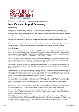 New Views on Airport Screening