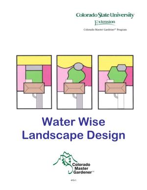 Water Wise Landscape Design