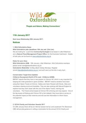 11Th January 2017 Notices