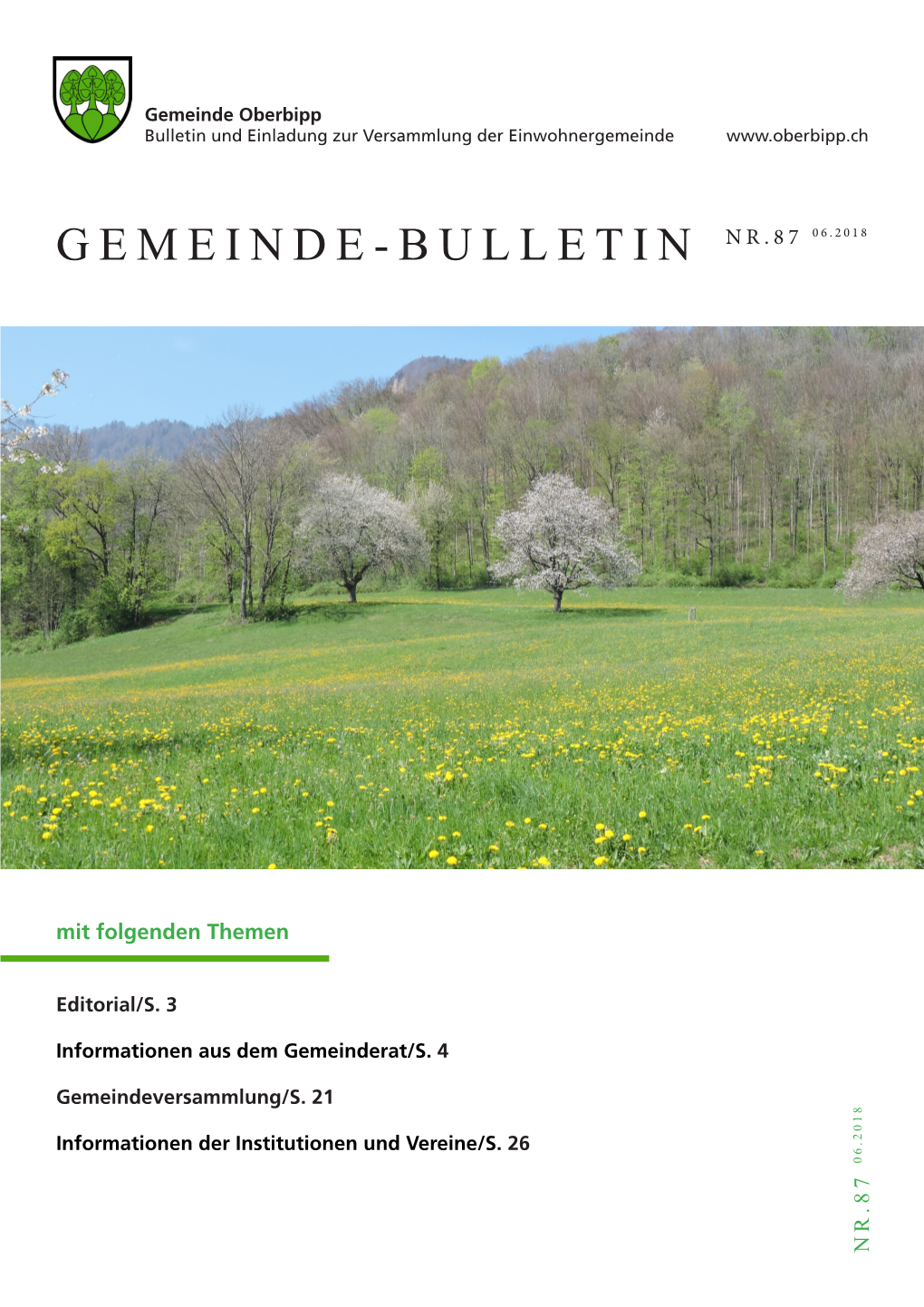 Gemeinde-Bulletin Nr.87 06.2018