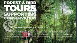 Forest & Bird New Zealand Tours 2021-22