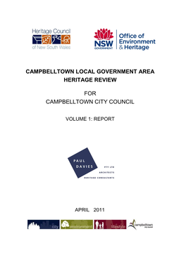 Campbelltown Local Government Area Heritage Review for Campbelltown
