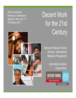 Decent Work for the 21St Century