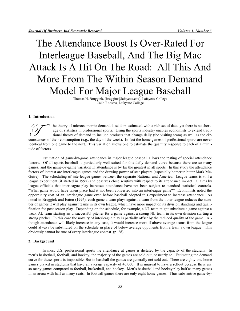 The Attendance Boost Is Over-Rated for Interleague Baseball, and The