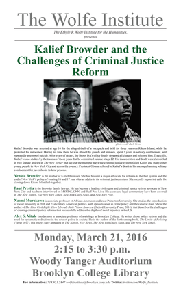 Kalief Browder and the Challenges of Criminal Justice Reform