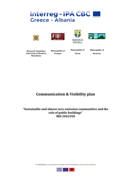 Communication & Visibility Plan