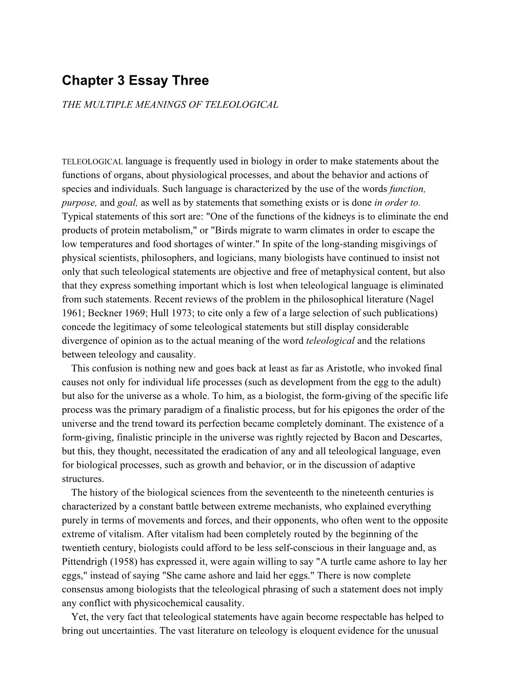 Chapter 3 Essay Three