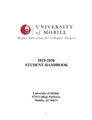 University Student Handbook 2019-2020
