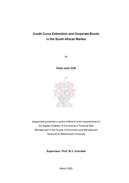 Credit Curve Estimation and Corporate Bonds in the South African Market