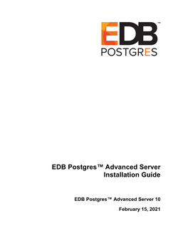EDB Postgres Advanced Server Installation Guide