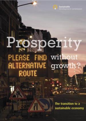 Prosperity Without Growth? Prosperity the Transitionthe to a Sustainable Economy