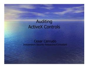 Auditing Activex Controls