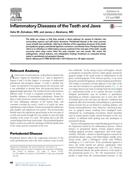 Inflammatory Diseases of the Teeth and Jaws
