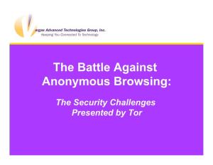 Battle Against Anonymous Browsing