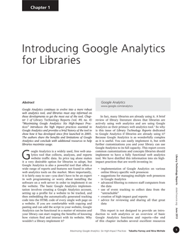 Introducing Google Analytics for Libraries