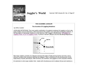 Juggler's World Summer 1997,Volume 49 - No
