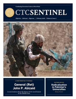 CTC SENTINEL 9 the First Islamic State: a Look Back at the Islamic Emirate of Kunar by Kevin Bell