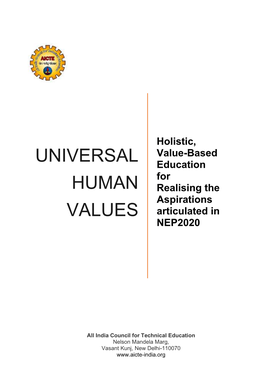 Universal Human Values, AICTE 1