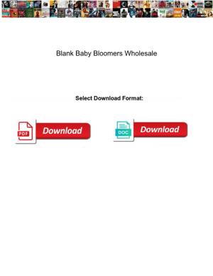 Blank Baby Bloomers Wholesale