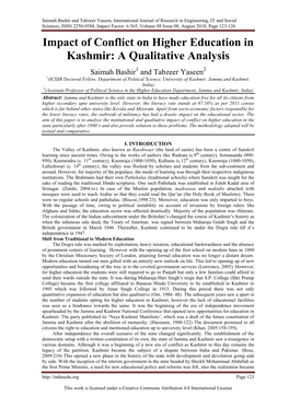 Saimah Bashir and Tabzeer Yaseen, International Journal of Research In