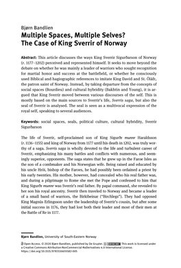 The Case of King Sverrir of Norway